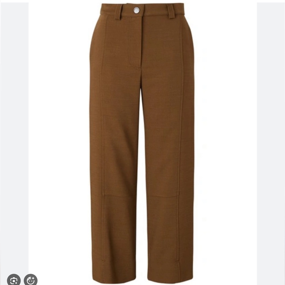 SEE BY CHLOÉ Wool Blend Trousers In Smoked Brown